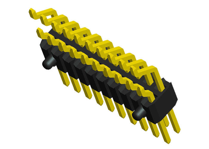 Tipo horizontal preto 1.27mm de SMT do encabeçamento dobro do Pin da fileira do encabeçamento do Pin de 2x20