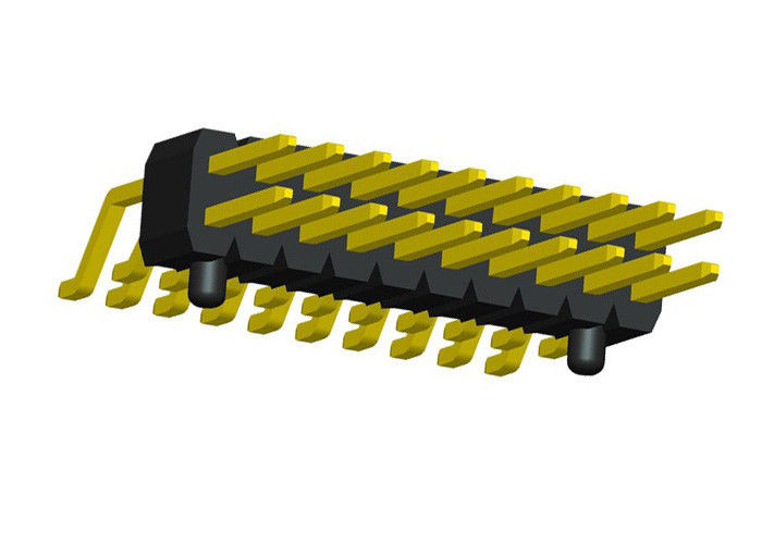 Tipo horizontal preto 1.27mm de SMT do encabeçamento dobro do Pin da fileira do encabeçamento do Pin de 2x20