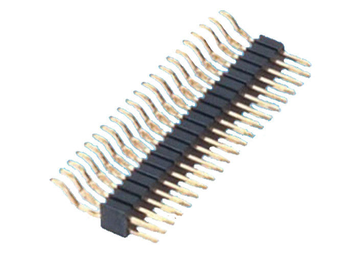 Tipo horizontal preto 1.27mm de SMT do encabeçamento dobro do Pin da fileira do encabeçamento do Pin de 2x20