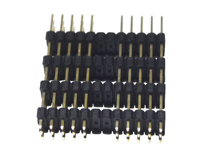 3 passo do conector 2.54mm do encabeçamento do Pin da fileira tipo quatro plástico de 180 graus
