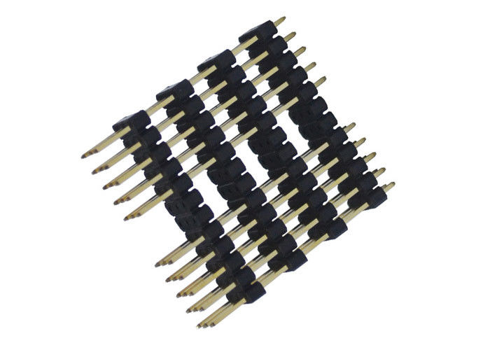 3 passo do conector 2.54mm do encabeçamento do Pin da fileira tipo quatro plástico de 180 graus