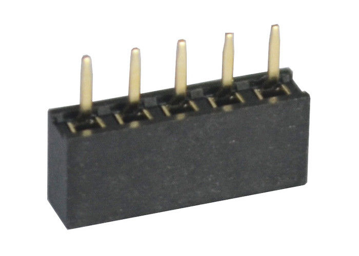 Tipo reto preto Pin do passo 5 da fileira 2mm do conector fêmea do encabeçamento único