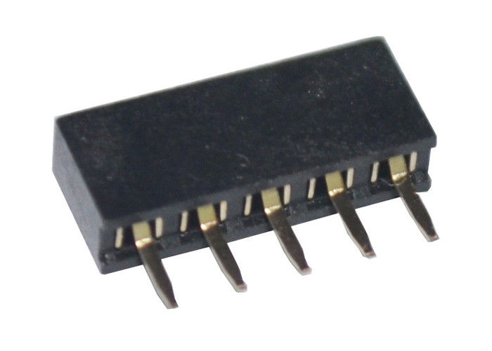 Tipo reto preto Pin do passo 5 da fileira 2mm do conector fêmea do encabeçamento único