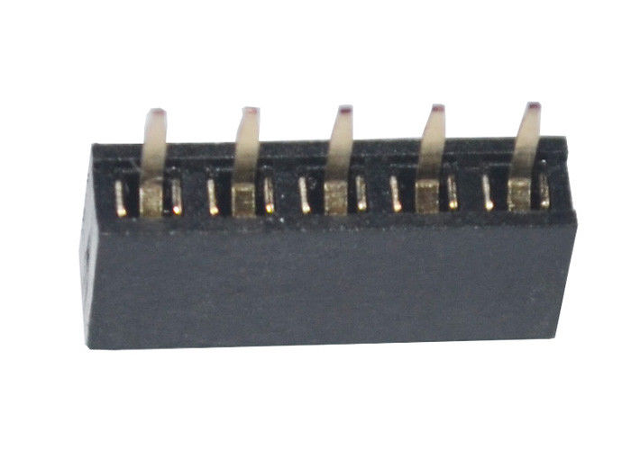 Tipo reto preto Pin do passo 5 da fileira 2mm do conector fêmea do encabeçamento único
