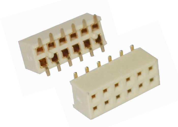 Do conector fêmea do PWB do conector do encabeçamento de 12 Pin tipo duplo passo de SMT da fileira de 2.0mm