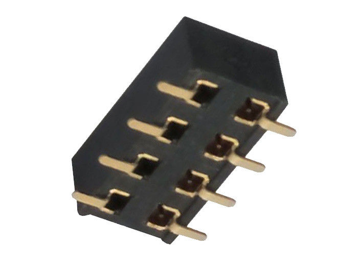 90 encabeçamento fêmea do Pin da montagem da superfície de SMT da fileira do dobro do encabeçamento Connector2.54 milímetros do Pin do grau