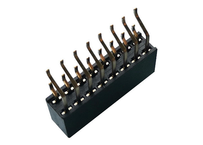 Tipo fêmea 16 Pin do conector 2.54mm SMT do encabeçamento da fileira dobro horizontal