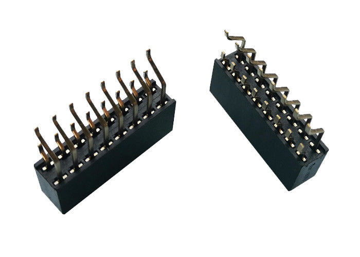 Tipo fêmea 16 Pin do conector 2.54mm SMT do encabeçamento da fileira dobro horizontal