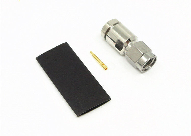 O conector folheado a níquel da tomada de SMA, conector coaxial 335VRMS do RF avaliou a tensão