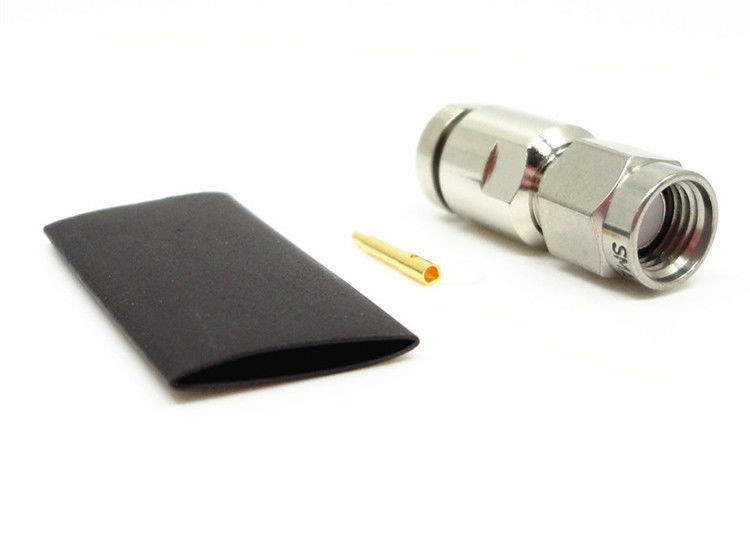 O conector folheado a níquel da tomada de SMA, conector coaxial 335VRMS do RF avaliou a tensão