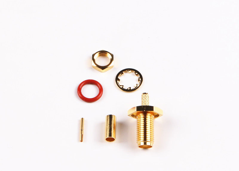 18GHz conector fêmea do soquete SMA em linha reta para a elevada precisão chapeada ouro dos cabos