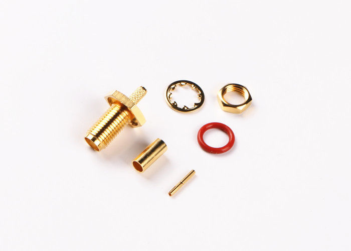 18GHz conector fêmea do soquete SMA em linha reta para a elevada precisão chapeada ouro dos cabos