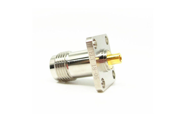 Quatro conector 50Ohm fêmea 11GHz da montagem TNC RF da flange do furo para a micro-ondas