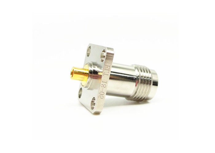 Quatro conector 50Ohm fêmea 11GHz da montagem TNC RF da flange do furo para a micro-ondas