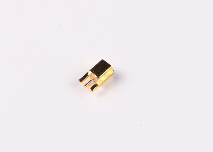 Conector coaxial do cabo de bronze do conector da tomada masculina MCX RF para a montagem do PWB