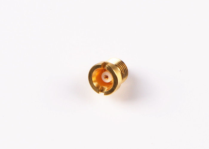 O ouro masculino do conector de anteparo MCX do friso em linha reta chapeou o chapeamento de pequeno- feito sob medida