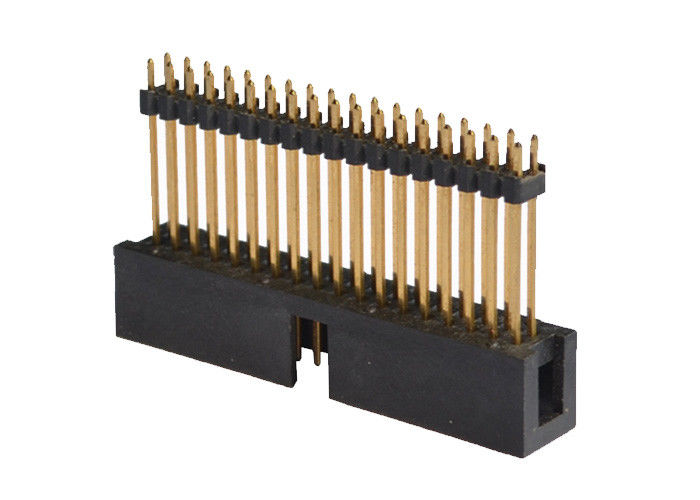 Conector reto de bronze do encabeçamento do encabeçamento 2.54mm do Pin do contato 18 para a placa do PWB