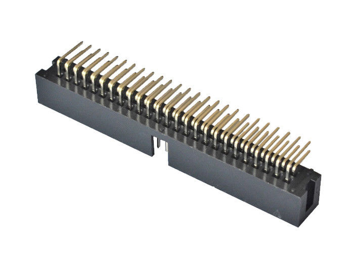 Encabeçamento em forma de caixa do Pin do passo 50 do grau 2.54mm do conector 90 do PWB do ângulo direito