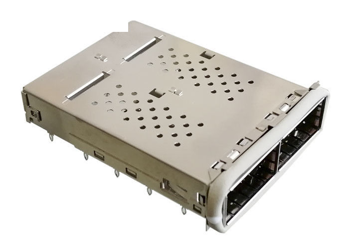 Os ethernet 40G Ganged do porto 1x2 do conector 2 da gaiola de QSFP14 SFP aplicaram-se com gaxeta do IEM