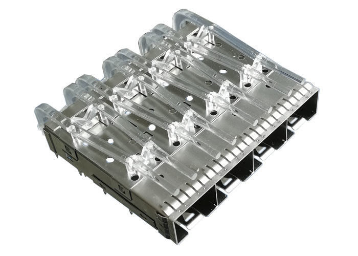Mola de aço da aba do IEM da tubulação leve dos portos do conector 4 da gaiola de SFP do GRAMPO de Stailness