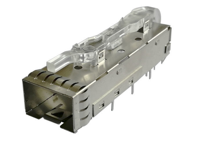 conjunto da gaiola de SFP do PIN 1 x 1 do cargo da solda de 3,0 milímetros com o dedo da mola do IEM da tubulação leve