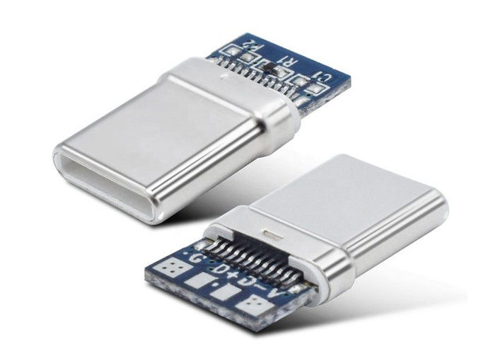 Datilografe a C o micro conector do Usb Shell de aço inoxidável com função da carga/dados
