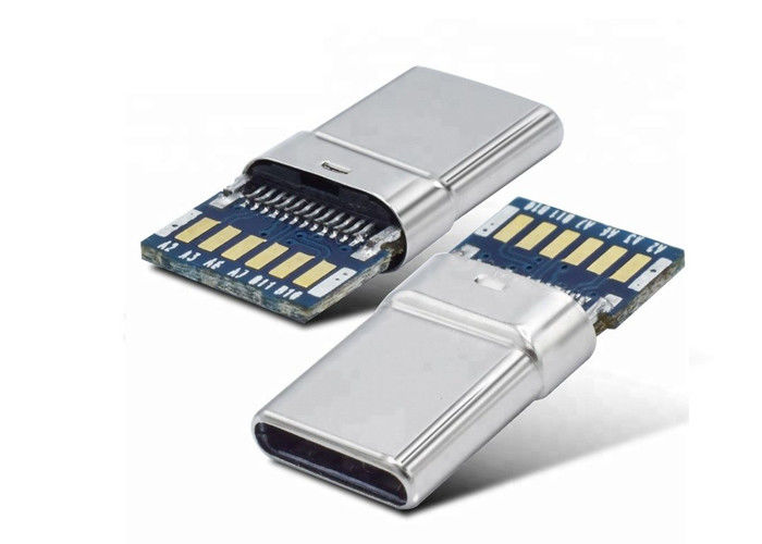 16 conector do Usb 3,1 C do Pin, tipo conector do Usb 3,0 de C com placa do PWB