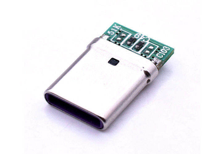 16 conector do Usb 3,1 C do Pin, tipo conector do Usb 3,0 de C com placa do PWB